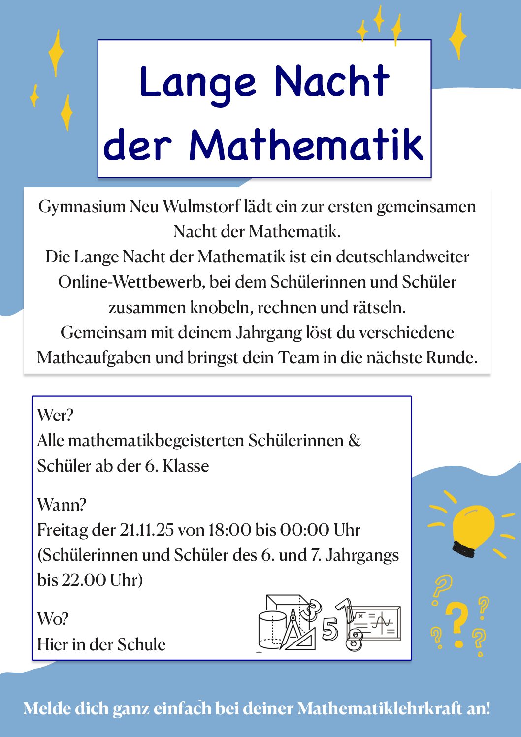 Plakat_Lange Nacht Der Mathematik